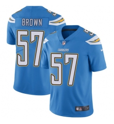 Youth Nike Los Angeles Chargers #57 Jatavis Brown Elite Electric Blue Alternate NFL Jersey