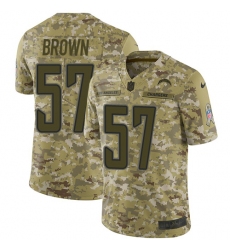 Youth Nike Los Angeles Chargers #57 Jatavis Brown Limited Camo 2018 Salute to Service NFL Jersey