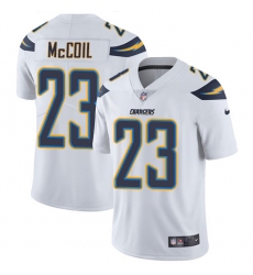 Men's Nike Los Angeles Chargers #23 Dexter McCoil White Vapor Untouchable Limited Player NFL Jersey