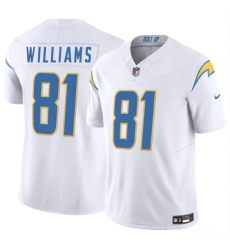 Men's Los Angeles Chargers #81 Mike Williams White 2025 F.U.S.E. Vapor Limited Football Stitched Jersey