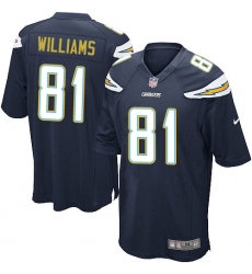 Men's Nike Los Angeles Chargers #81 Mike Williams Game Navy Blue Team Color NFL Jersey