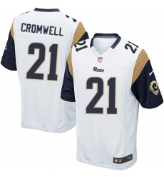 Men's Nike Los Angeles Rams #21 Nolan Cromwell Game White NFL Jersey