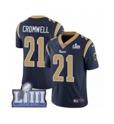 Men's Nike Los Angeles Rams #21 Nolan Cromwell Navy Blue Team Color Vapor Untouchable Limited Player Super Bowl LIII Bound NFL Jersey
