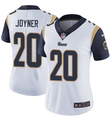 Women's Nike Los Angeles Rams #20 Lamarcus Joyner White Vapor Untouchable Limited Player NFL Jersey