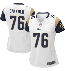 Women's Nike Los Angeles Rams #76 Rodger Saffold Game White NFL Jersey
