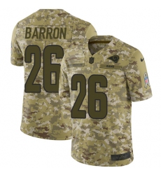 Men's Nike Los Angeles Rams #26 Mark Barron Limited Camo 2018 Salute to Service NFL Jersey