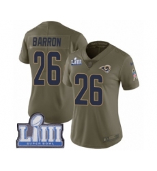 Women's Nike Los Angeles Rams #26 Mark Barron Limited Olive 2017 Salute to Service Super Bowl LIII Bound NFL Jersey
