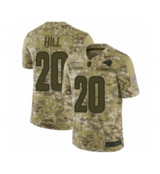 Youth Los Angeles Rams #20 Troy Hill Limited Camo 2018 Salute to Service Football Jersey
