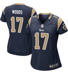 Women's Nike Los Angeles Rams #17 Robert Woods Game Navy Blue Team Color NFL Jersey