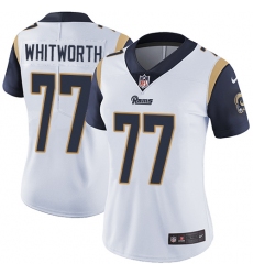 Women's Nike Los Angeles Rams #77 Andrew Whitworth White Vapor Untouchable Limited Player NFL Jersey
