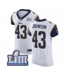 Men's Nike Los Angeles Rams #43 John Johnson White Vapor Untouchable Elite Player Super Bowl LIII Bound NFL Jersey