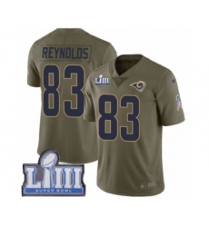 Men's Nike Los Angeles Rams #83 Josh Reynolds Limited Olive 2017 Salute to Service Super Bowl LIII Bound NFL Jersey