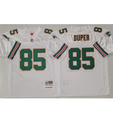 Men's Miami Dolphins #85 Mark Duper White Throwback Stitched Football Jersey
