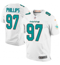 Men's Nike Miami Dolphins #97 Jordan Phillips Elite White NFL Jersey