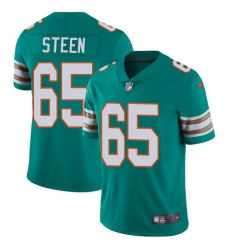 Men's Nike Miami Dolphins #65 Anthony Steen Aqua Green Alternate Vapor Untouchable Limited Player NFL Jersey