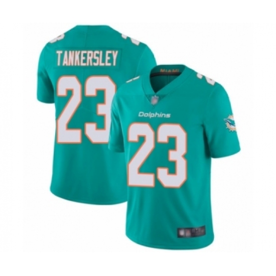 Men's Miami Dolphins #23 Cordrea Tankersley Aqua Green Team Color Vapor Untouchable Limited Player Football Jersey