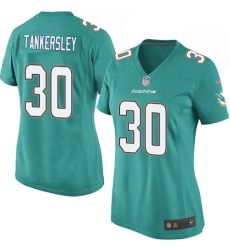 Women's Nike Miami Dolphins #30 Cordrea Tankersley Game Aqua Green Team Color NFL Jersey