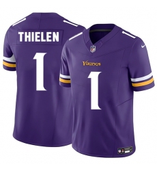 Men's Minnesota Vikings #1 Adam Thielen Purple 2025 F.U.S.E. Vapor Untouchable Limited Football Stitched Jersey