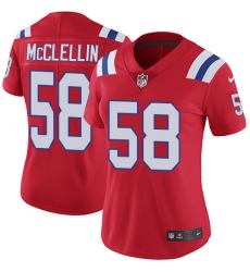 Women's Nike New England Patriots #58 Shea McClellin Red Alternate Vapor Untouchable Limited Player NFL Jersey