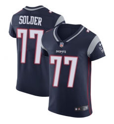 Men's Nike New England Patriots #77 Nate Solder Navy Blue Team Color Vapor Untouchable Elite Player NFL Jersey