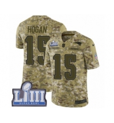 Youth Nike New England Patriots #15 Chris Hogan Limited Camo 2018 Salute to Service Super Bowl LIII Bound NFL Jersey