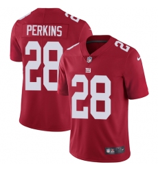 Youth Nike New York Giants #28 Paul Perkins Elite Red Alternate NFL Jersey