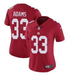 Women's Nike New York Giants #33 Andrew Adams Elite Red Alternate NFL Jersey