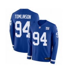 Youth Nike New York Giants #94 Dalvin Tomlinson Limited Royal Blue Therma Long Sleeve NFL Jersey