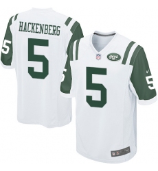 Men's Nike New York Jets #5 Christian Hackenberg Game White NFL Jersey