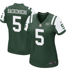 Women's Nike New York Jets #5 Christian Hackenberg Game Green Team Color NFL Jersey