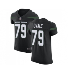 Men's New York Jets #79 Brent Qvale Black Alternate Vapor Untouchable Elite Player Football Jersey