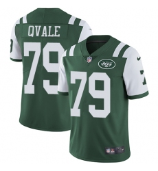 Youth Nike New York Jets #79 Brent Qvale Elite Green Team Color NFL Jersey