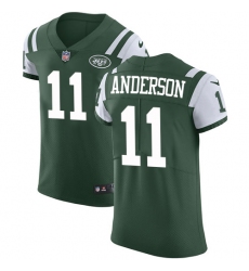 Men's Nike New York Jets #11 Robby Anderson Elite Green Team Color NFL Jersey