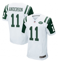 Men's Nike New York Jets #11 Robby Anderson Elite White NFL Jersey