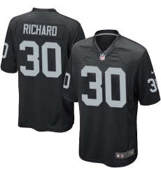 Men's Nike Oakland Raiders #30 Jalen Richard Game Black Team Color NFL Jersey