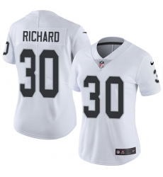 Women's Nike Oakland Raiders #30 Jalen Richard Elite White NFL Jersey