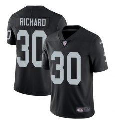 Youth Nike Oakland Raiders #30 Jalen Richard Elite Black Team Color NFL Jersey
