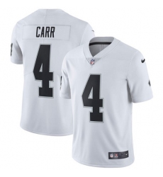Youth Nike Oakland Raiders #4 Derek Carr Elite White NFL Jersey