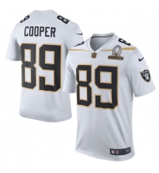 Men's Nike Oakland Raiders #89 Amari Cooper Elite White Team Rice 2016 Pro Bowl NFL Jersey