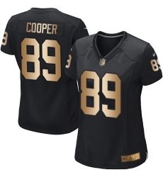 Women's Nike Oakland Raiders #89 Amari Cooper Elite Black/Gold Team Color NFL Jersey