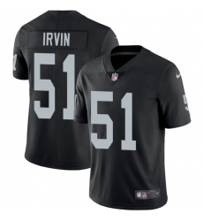 Youth Nike Oakland Raiders #51 Bruce Irvin Elite Black Team Color NFL Jersey