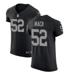 Men's Nike Oakland Raiders #52 Khalil Mack Black Team Color Vapor Untouchable Elite Player NFL Jersey