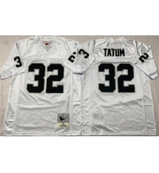 Men's Las Vegas Raiders #32 Jack Tatum White Throwback Football Stitched Jersey
