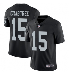 Youth Nike Oakland Raiders #15 Michael Crabtree Elite Black Team Color NFL Jersey