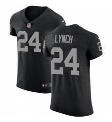 Men's Nike Oakland Raiders #24 Marshawn Lynch Black Team Color Vapor Untouchable Elite Player NFL Jersey