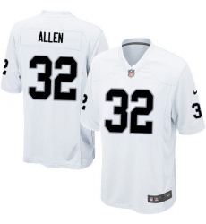 Men's Nike Oakland Raiders #32 Marcus Allen Game White NFL Jersey