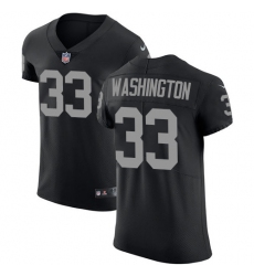 Men's Nike Oakland Raiders #33 DeAndre Washington Black Team Color Vapor Untouchable Elite Player NFL Jersey