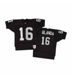 Mitchell and Ness Oakland Raiders #16 George Blanda Black Authentic Throwback NFL Jersey