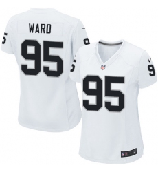 Women's Nike Oakland Raiders #95 Jihad Ward Game White NFL Jersey