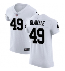 Men's Nike Oakland Raiders #49 Jamize Olawale White Vapor Untouchable Elite Player NFL Jersey
